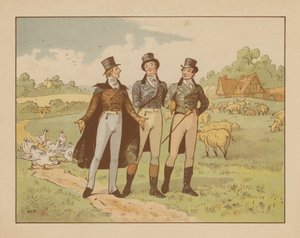 Ilustracja dla The Men of Ware, ok. 1880 r. (kolorowa litografia) autorstwa English School