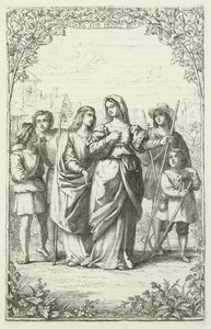 Ilustracja do The Pilgrims Progress autorstwa Johna Bunyan autorstwa English School