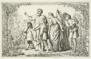 Ilustracja do The Pilgrims Progress autorstwa Johna Bunyan autorstwa English School