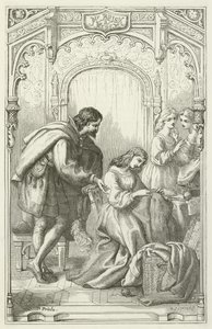 Ilustracja do The Pilgrims Progress autorstwa Johna Bunyan autorstwa English School