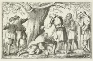 Ilustracja do The Pilgrims Progress autorstwa Johna Bunyan autorstwa English School