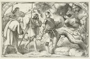 Ilustracja do The Pilgrims Progress autorstwa Johna Bunyan autorstwa English School