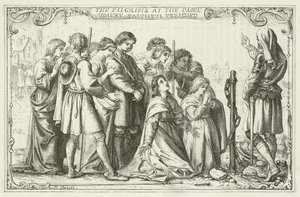 Ilustracja do The Pilgrims Progress autorstwa Johna Bunyan autorstwa English School