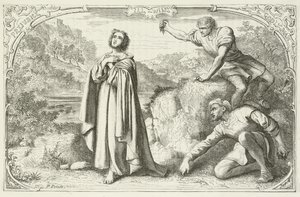Ilustracja do The Pilgrims Progress autorstwa Johna Bunyan autorstwa English School