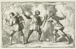Ilustracja do The Pilgrims Progress autorstwa Johna Bunyan autorstwa English School