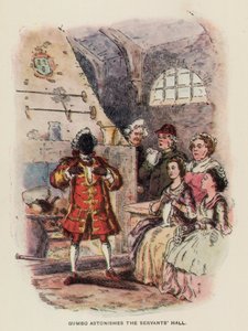 Ilustracja do książki The Virginians autorstwa Thackeraya (litografia) autorstwa English School