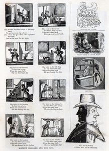 Ilustracje z książki z obrazkami dziadków, ok. 1875 r. autorstwa English School