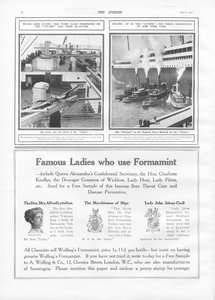 Ilustracje Titanica i Olympic, z The Sphere, 4 maja 1912 r. autorstwa English School