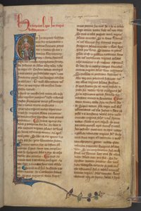 Wizerunek króla Ine ze Statutów Anglii, Rękopis bawełniany Klaudiusz D II, f.5r autorstwa English School