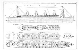 Zapytanie o Loss of the Titanic: przekroje statku autorstwa English School