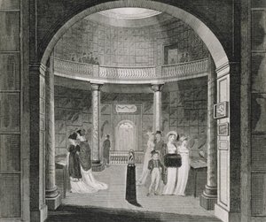 Widok wnętrza Muzeum Leverian, 1806 autorstwa English School