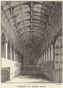 Wnętrze Crosby Hall w Chelsea autorstwa English School