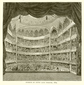 Wnętrze Teatru Drury Lane, 1804 autorstwa English School