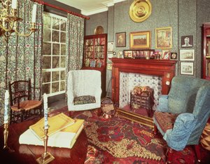 Wnętrze 8 Hammersmith Terrace, zbudowane ok. 1735 r. autorstwa English School