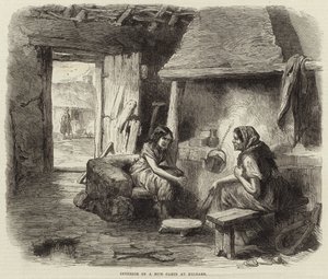 Wnętrze kabiny błotnej w Kildare autorstwa English School