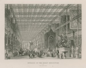 Wnętrze Wielkiej Wystawy, 1851, ze świątyni Dantes autorstwa English School