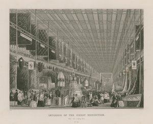 Wnętrze Wielkiej Wystawy, 1851, zachodni kraniec skierowany na wschód autorstwa English School