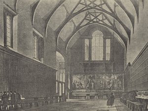 Wnętrze Sali, 1816 (wklęsłodruk) autorstwa English School