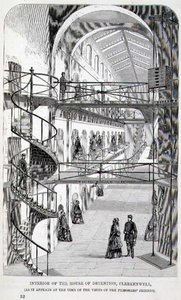 Wnętrze Domu Zatrzymań, Clerkenwell, z „The Criminal Prisons of London and Scenes of Prison Life” Henry