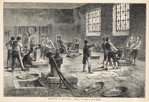 Wnętrze mennicy, z rysunku ok. 1820 autorstwa English School