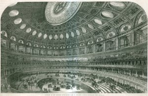 Wnętrze projektowanej Royal Albert Hall autorstwa English School