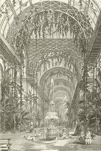 Widok wnętrza Crystal Palace, Sydenham autorstwa English School