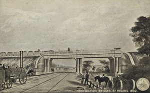 Skrzyżowanie mostów, St Helens, 1832 autorstwa English School