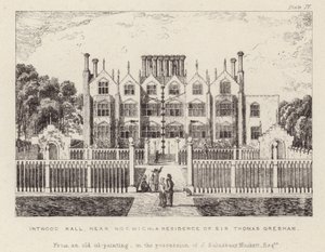 Intwood Hall, rezydencja Sir Thomasa Greshama autorstwa English School