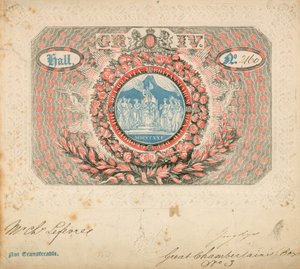 Zaproszenie na koronację Jerzego IV w 1821 r. autorstwa English School