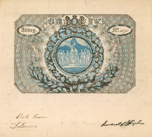 Zaproszenie na koronację Jerzego IV w 1821 r. autorstwa English School