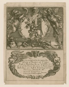 Zaproszenie do Towarzystwa Malarskiego na 24 października 1678 r. autorstwa English School