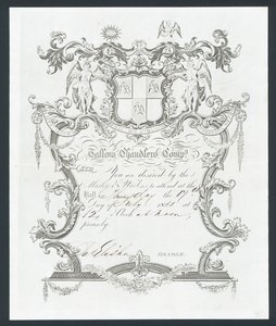 Zaproszenie na bal Tallow Chandlers Company, Londyn autorstwa English School
