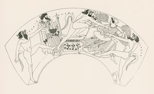 Iris i Hera zaatakowane przez Satyrów (rycina) autorstwa English School