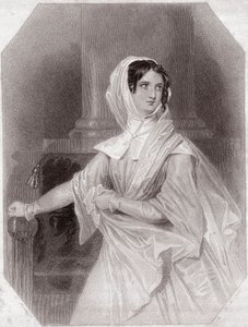 Isabelle (Miarka za miarkę) (Siostra Claudio) w - „Galeria Kobiet Szekspira, kolekcja czterdziestu pięciu poważnych portretów wczesnych artystów londyńskich, wzbogacona uwagami krytycznymi i literackimi”” około 1838 r. - z „Galeria kobiet Szekspira autorstwa English School