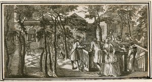 Islington Spa, poprzednio New Tunbridge Wells, 1735 autorstwa English School