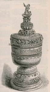 Ivory Grace Cup of Thomas aBecket, oprawiony w złoto autorstwa English School