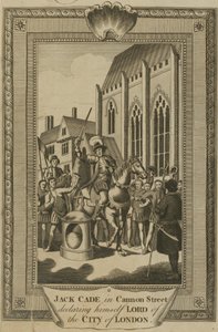 Jack Cade na Cannon Street ogłaszający się Lordem londyńskiego City autorstwa English School