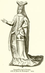 Jacqueline de la Grange, żona Jeana de Montague. 1419 autorstwa English School
