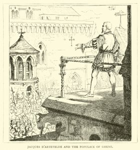 Jacques dArtevelde i ludność Gandawy autorstwa English School