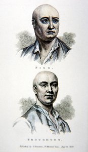 James Figg i Jack Broughton, z ryciny wydanej w 1812 r. (kolor lito) autorstwa English School