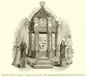 James I leżący w stanowym opactwie westminsterskim autorstwa English School