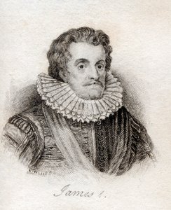 Jakub I z Anglii, z „Słownika historycznego Krabba”, opublikowanego w 1825 r. autorstwa English School