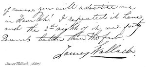 James Wallack, (aktor) autorstwa English School