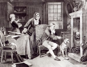 James Watt (1736-1819) Zabawa ze Steam autorstwa English School