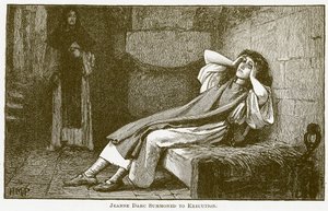 Jeanne Darc wezwana na egzekucję (rycina) autorstwa English School