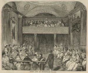 Jenny Lind w Pałacu Buckingham autorstwa English School