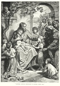 Jezus Chrystus i dzieci (rycina) autorstwa English School