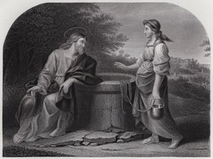 Jezus i Samarytanin autorstwa English School