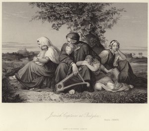jeńcy żydowscy w Babilonie autorstwa English School