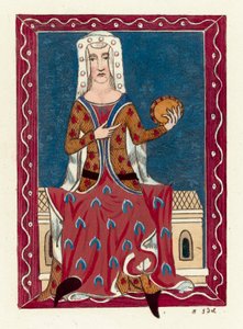 Joan, hrabina Kentu, żona Edwarda Czarnego Księcia (kolorowa grawerunek) autorstwa English School